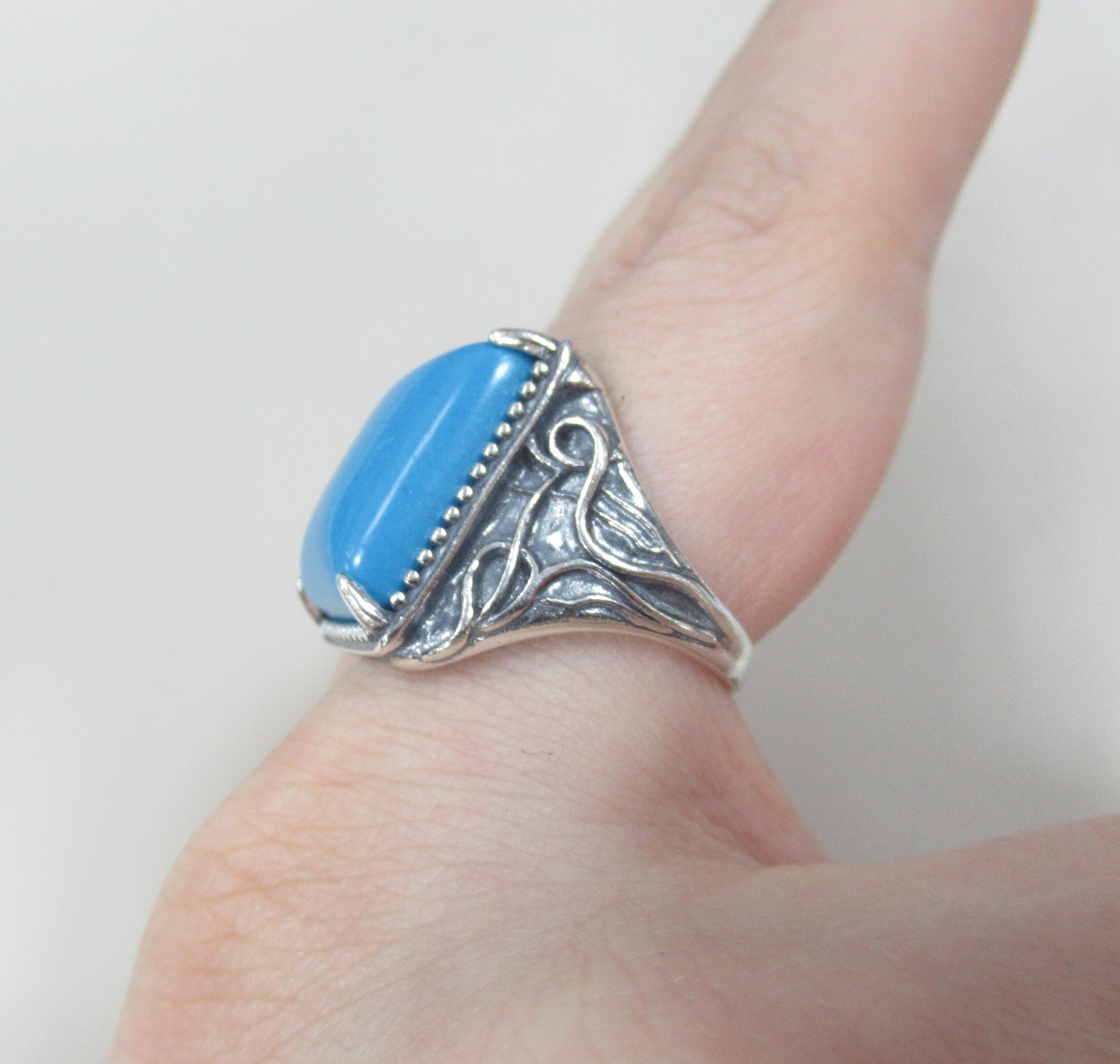 Серебряное кольцо с бирюзой